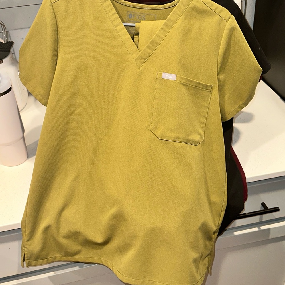 Olive green FIGS scrubs